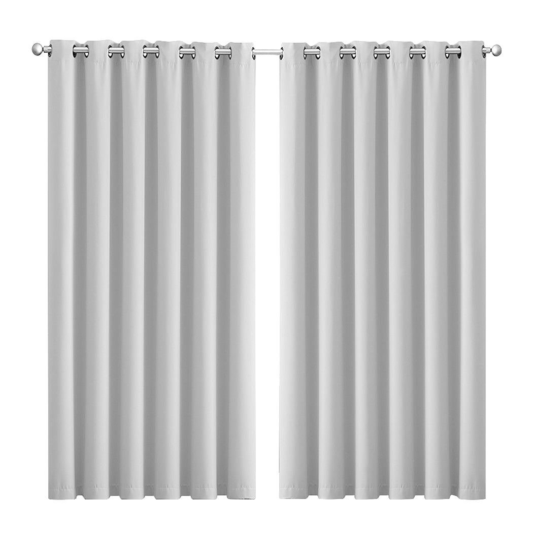 2x Blockout Curtains Panels 3 Layers Grey-2006733253398106112