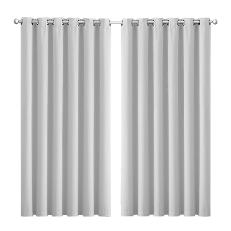 2x Blockout Curtains Panels 3 Layers Grey-2006733253398106112