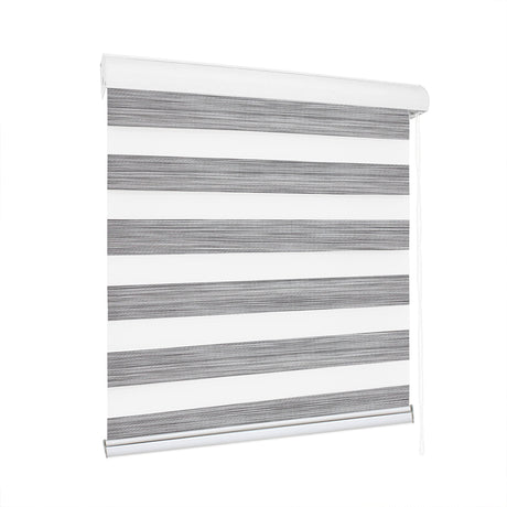 Marlow Blackout Zebra Roller Blind Curtains 180x210 Grey-2018816836891709440