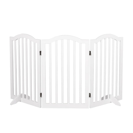 PaWz Wooden Pet Gate Dog Fence Safety White-2006732982576091136