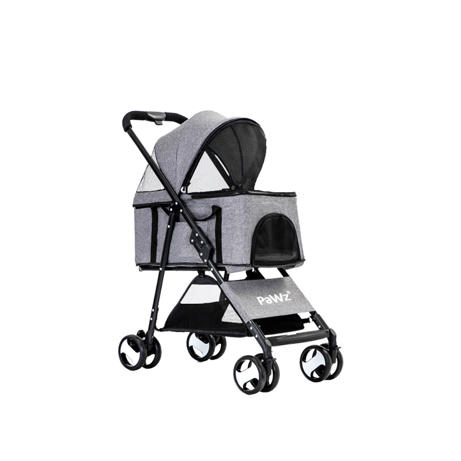 PaWz Large Pet Stroller Dog Cat Travel Grey-2006733031234211840