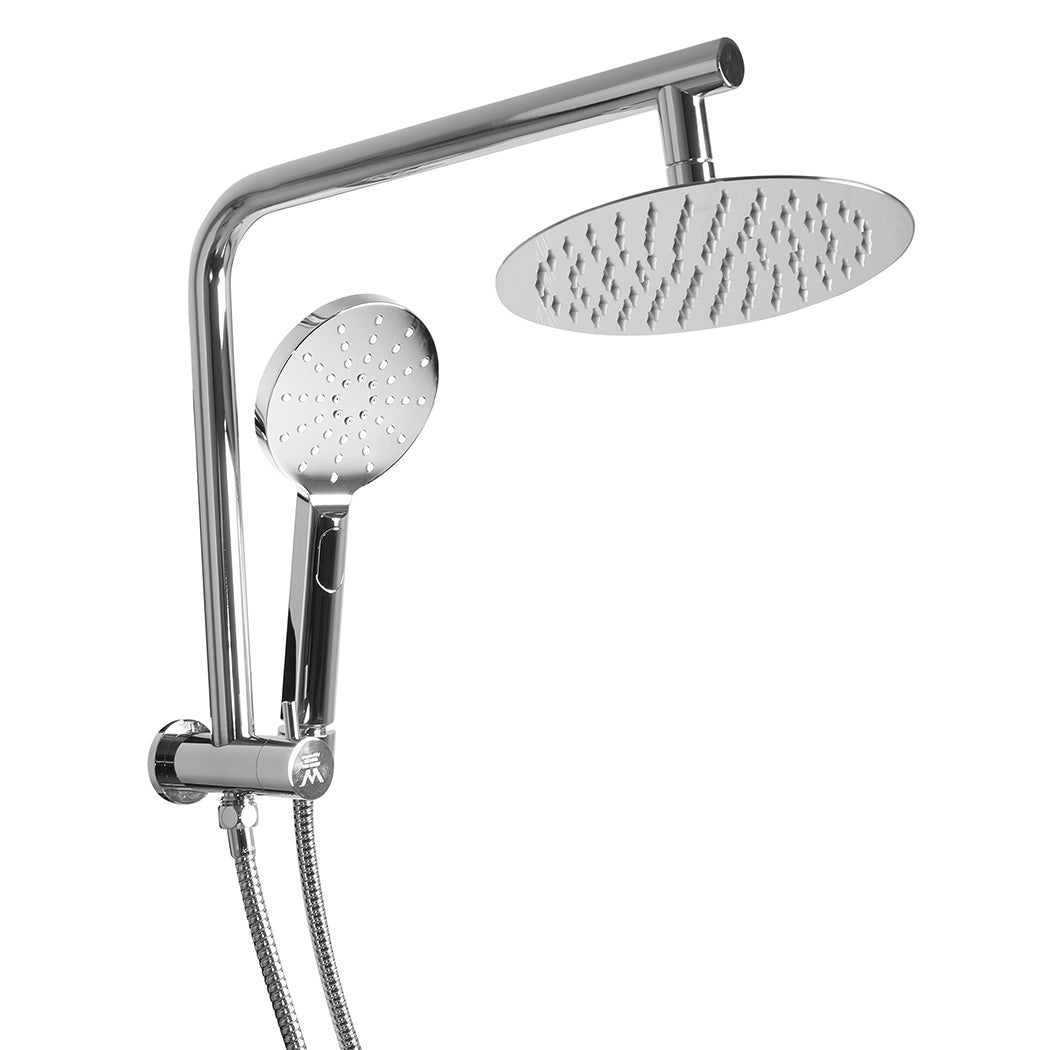Shower Head High Pressure Set Rain Round Silver-2018816876871815168