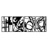 Yezi Metal Wall Art 4Pcs Abstract Minimalist Line Decor - Extra Image