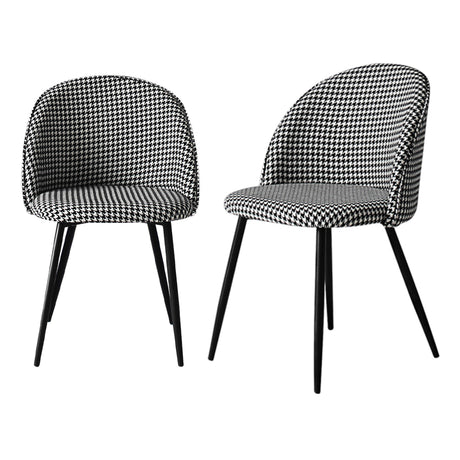 Levede 2x Dining Chairs Kitchen Cafe Black and White-2006733258737455104