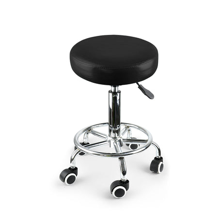 Levede Salon Stool Swivel Bar Stools Black-1954802612637405184