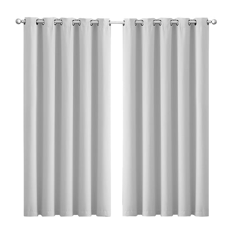 2x Blockout Curtains Panels 3 Layers Grey-2018816694482505728