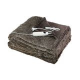 DreamZ Electric Throw Blanket Heated Timer Bedding Washable Warm Winter Plush BR - Low Angle