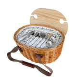 Picnic Basket Set Willow Baskets Outdoor - Low Angle