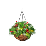 Santaco Christmas Hanging Basket Ornaments 30CM - Low Angle
