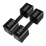 Centra A Pair 2.8KG-10KG Dumbbells Black - Low Angle