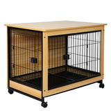 PaWz Wooden Wire Dog Kennel Side End XL X-Large - Low Angle