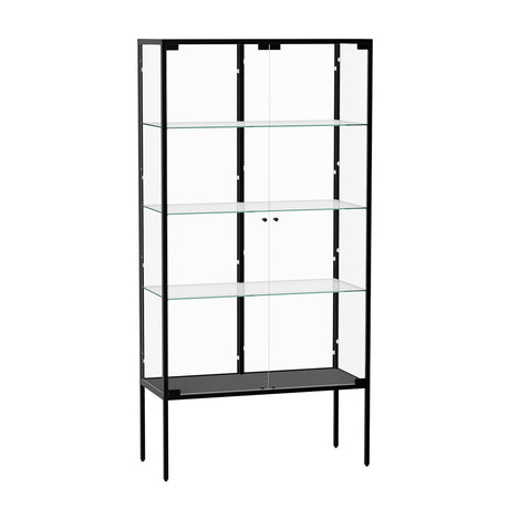 Stacked Glass Display Cabinet Steel 4 Tier 160cm-2006732866213515264