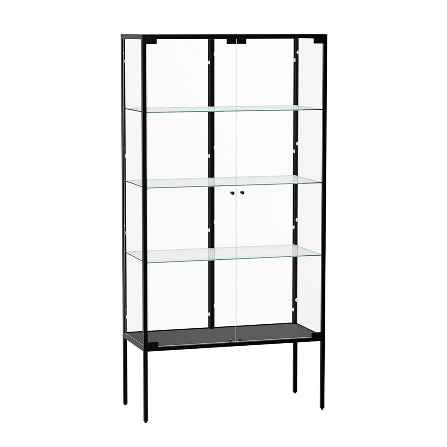 Stacked Glass Display Cabinet Steel 4 Tier 160cm-2006732866213515264