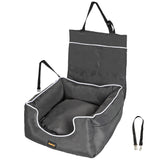 PaWz Dog Car Booster Seat Belt Pet Backrest Grey - Low Angle