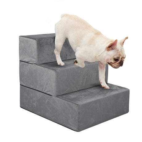 PaWz Pet Stairs 3 Steps Portable Adjustable Medium-1954802513341452288