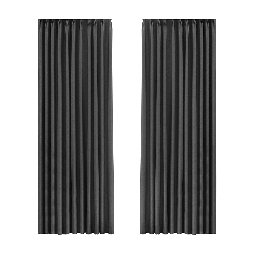 Marlow 2XBlockout Curtains Chenille 132x250 Dark grey-2018816772219736064