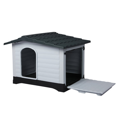 PaWz Dog Kennel Outdoor Indoor Plastic L Grey-1954802530852671488