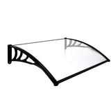 Mountview Window Door Awning Outdoor 1M X 1.2M Transparent 1x1.2M - Close-Up Angle