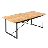 Levede Dining Table Extendable Rectangle Kitchen - Low Angle