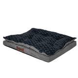 Dog Calming Bed Warm Soft Plush Comfy XL Grey X-Large - Low Angle
