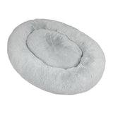 TheNapBed 1.8m Human Size Pet Bed Fluffy Grey - Low Angle
