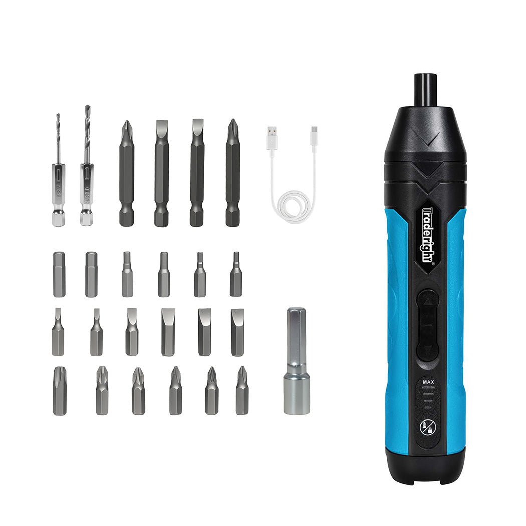 Traderight 4V 26PCS Cordless Screwdriver 1500mAh 300RPM-1960920172596432896