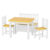 Bopeep Kids Table and Chairs Set Wooden Study Play 4PCS-2006732702346252288
