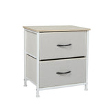 Levede Chest of 2 Drawers Bedside Table Beige-2006733263787397120