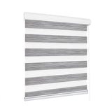 Marlow Blackout Zebra Roller Blind Curtains 90x210 Grey - Low Angle