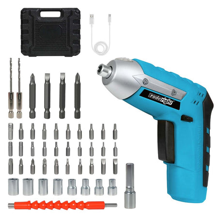 Traderight 4V Cordless Screwdriver 1300mAh 210rpm Speed-1960920172344774656