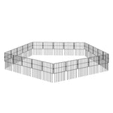 Mountview 25 Pcs Garden Fence Border Rustproof Metal - Low Angle