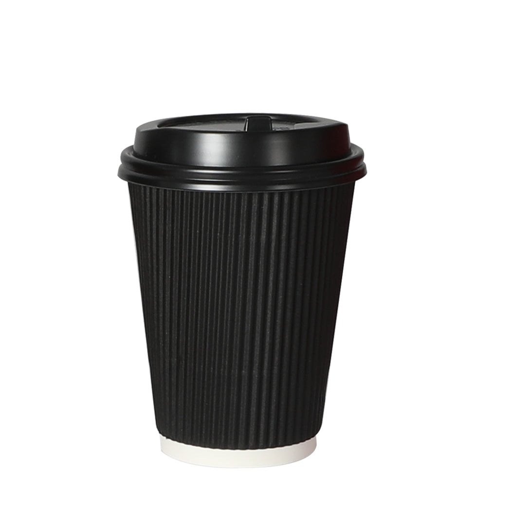 200 Pcs 16oz Disposable Takeaway Coffee Black-2006733304379871232