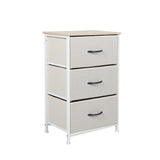 Levede Chest of 3 Drawers Bedside Table Beige-2006733263275692032