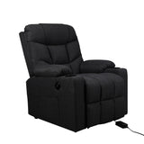 Levede Recliner Chair Electric Lift Black - Low Angle