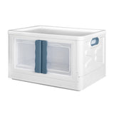 Storage Box Stackable Container 45L Blue - Low Angle