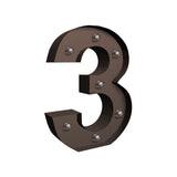 LED Metal Number Lights Free Standing - Low Angle