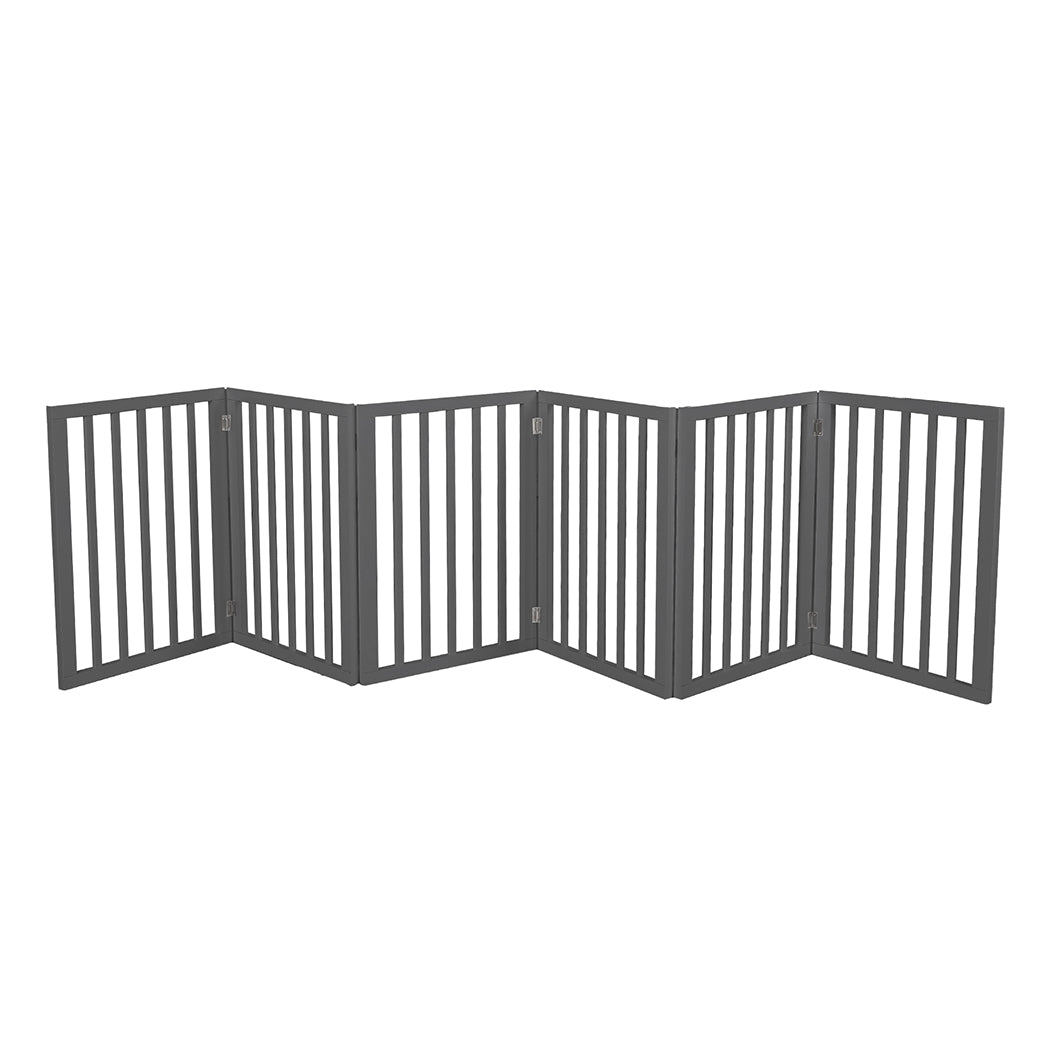 PaWz Wooden Pet Gate Dog Fence Safety Grey 100 Pack-2006732964356034560