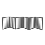 PaWz Wooden Pet Gate Dog Fence Safety Grey 100 Pack - Low Angle
