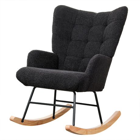 Levede Fleece Rocking Chair-2018816899860795392