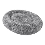 TheNapBed Memory Foam Pet Bed Grey Charcoal - Low Angle
