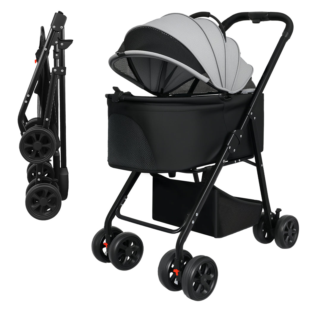 Pawz Pet Stroller 3 in1Dog Cat Pram Foldable Carrier-2017004951246606336