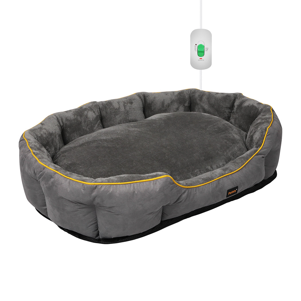 PaWz Electric Pet Heater Bed Heated M Grey Medium-1954802543565606912
