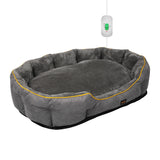 PaWz Electric Pet Heater Bed Heated M Grey Medium - Low Angle