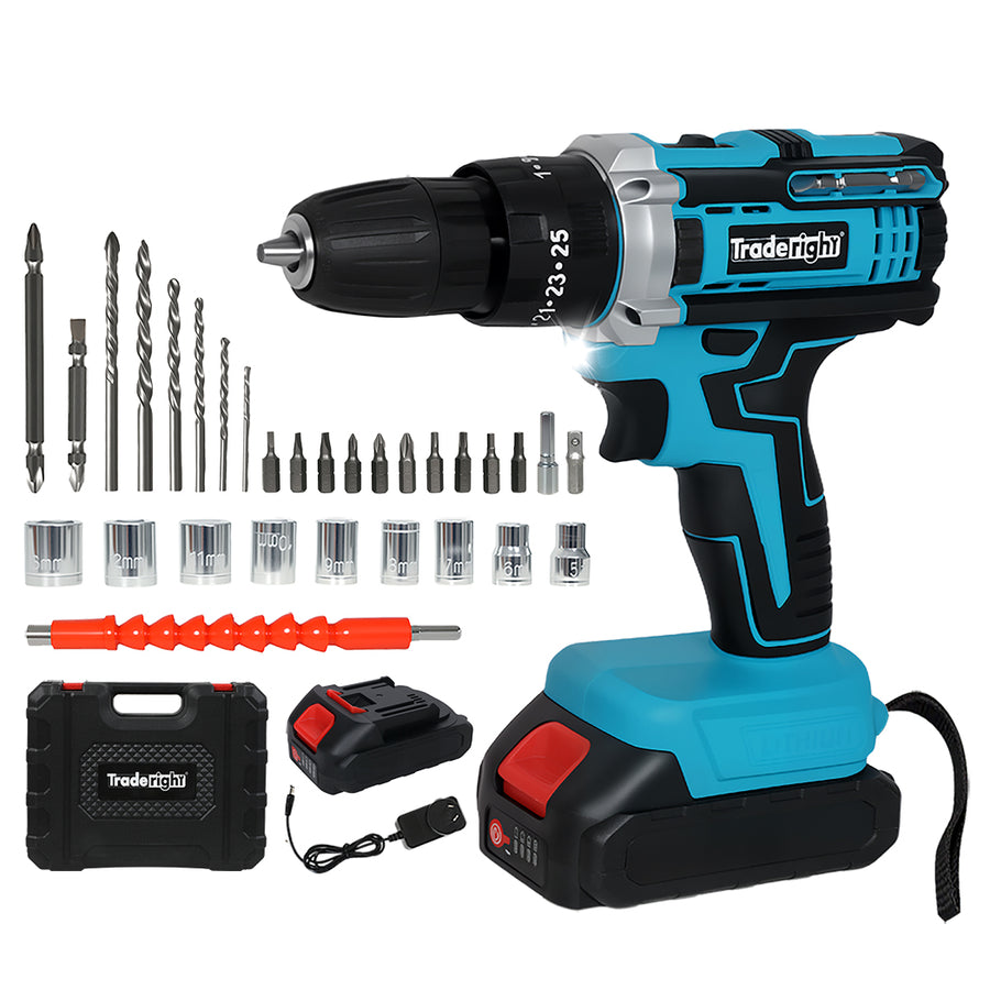 Traderight 21V Cordless Drill Driver Set 2×2.0Ah Battery-2006733385518682112