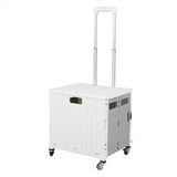 Folding Shopping Trolley Cart Portable Beige-2006733034015035392