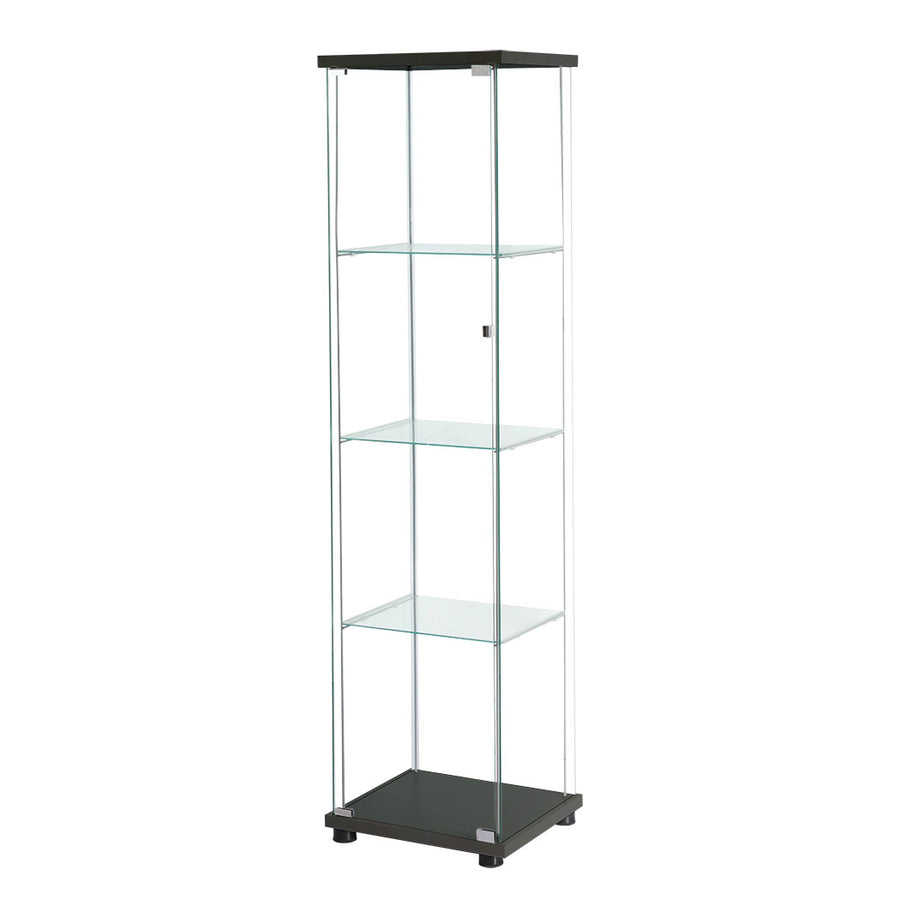Stacked Display Storage Cabinet Glass Black-2006733282951172096