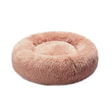 PaWz Pet Bed Cat Dog Donut Nest Calming XL Pink X-Large - Low Angle