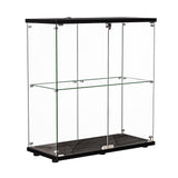 Stacked Glass Display Cabinet Lockable Collections Storage 2 Tier Shelf 2 Door - Extra Image