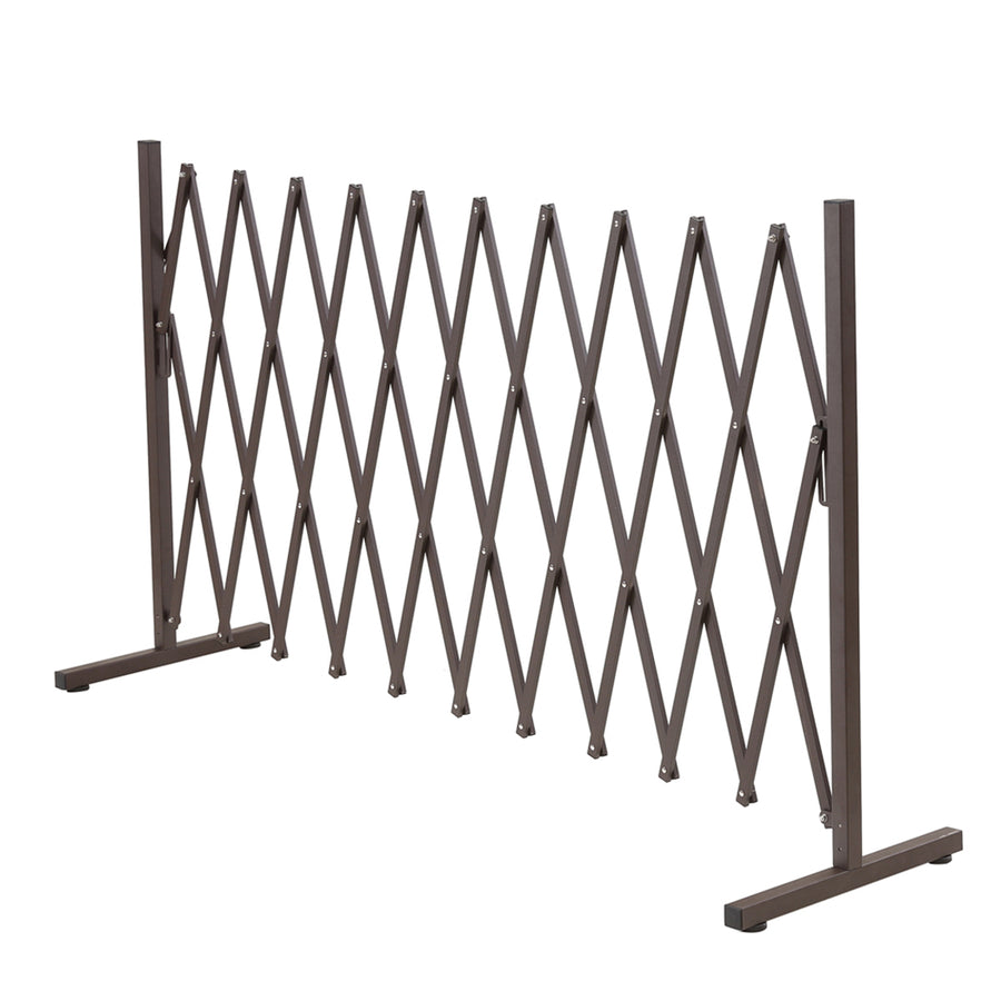 Garden Security Fence Gate Gate Metal Brown-2018816904071876608