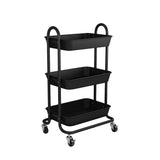 Levede 3 Tiers Kitchen Storage Trolley Black - Extra Image